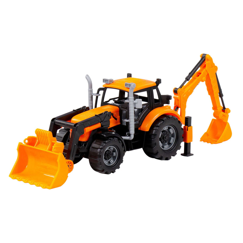 Afbeelding laden in galerijviewer, Cavallino tractor met lader en graafmachine geel, schaal 1:32
