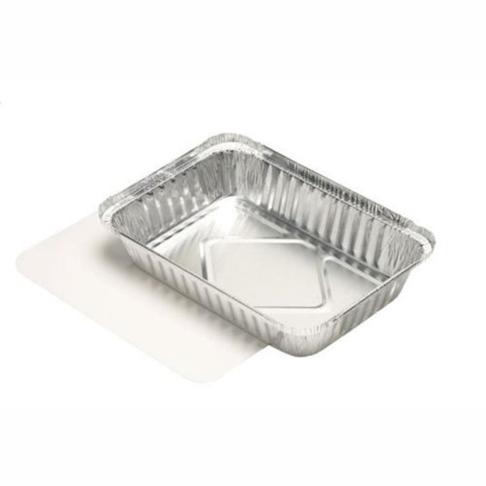 Papstar take-away aluminium schalen 800ml met kartonnen deksel pak a 10st