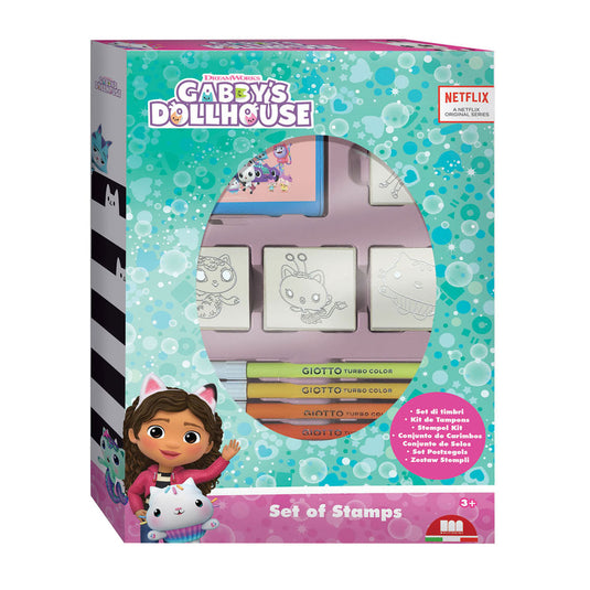 Multiprint gabby's poppenhuis stempelset met 4 stempels