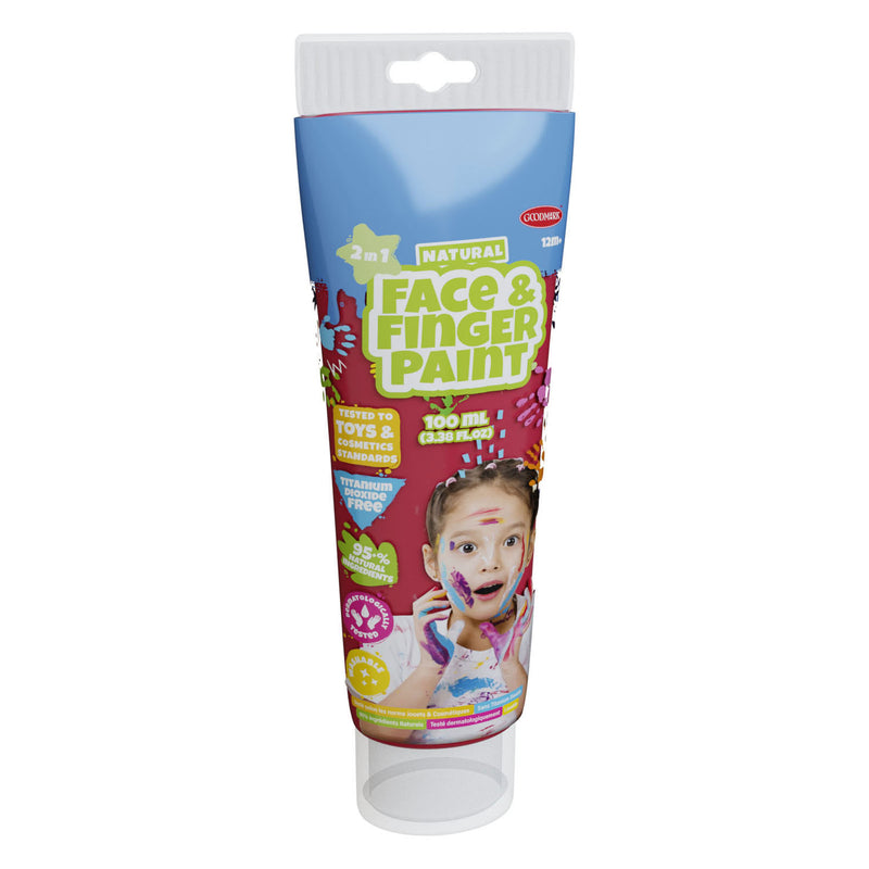 Afbeelding laden in galerijviewer, Boti natural face fingerpaint tube - rood, 100ml
