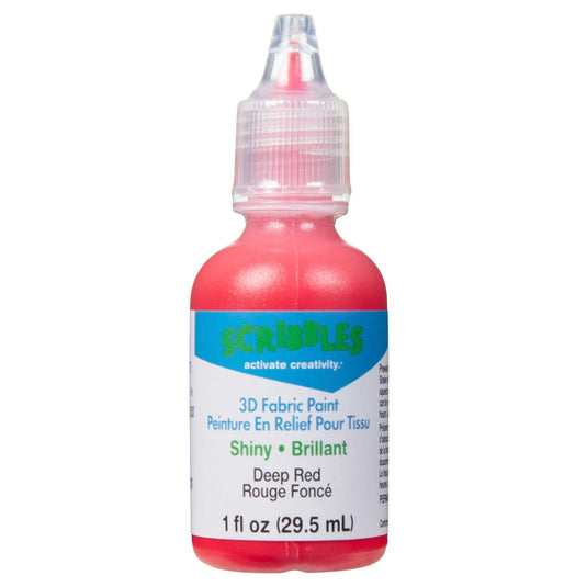 Scribbles • 3d textielverf glanzend 29,5ml dieprood