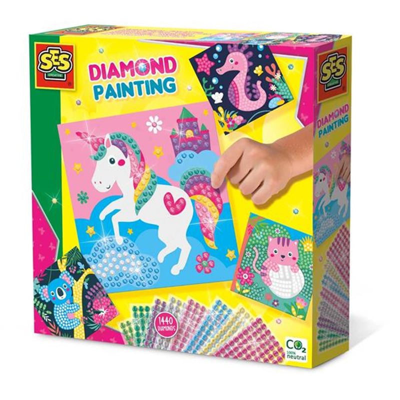 Afbeelding laden in galerijviewer, Ses diamond painting - vrolijke dieren
