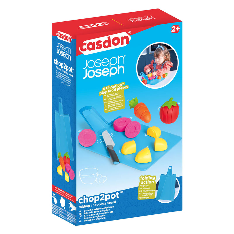 Afbeelding laden in galerijviewer, Casdon speelgoed eten set chop2pot met opvouwbare snijplank en mes, 16-delig.

