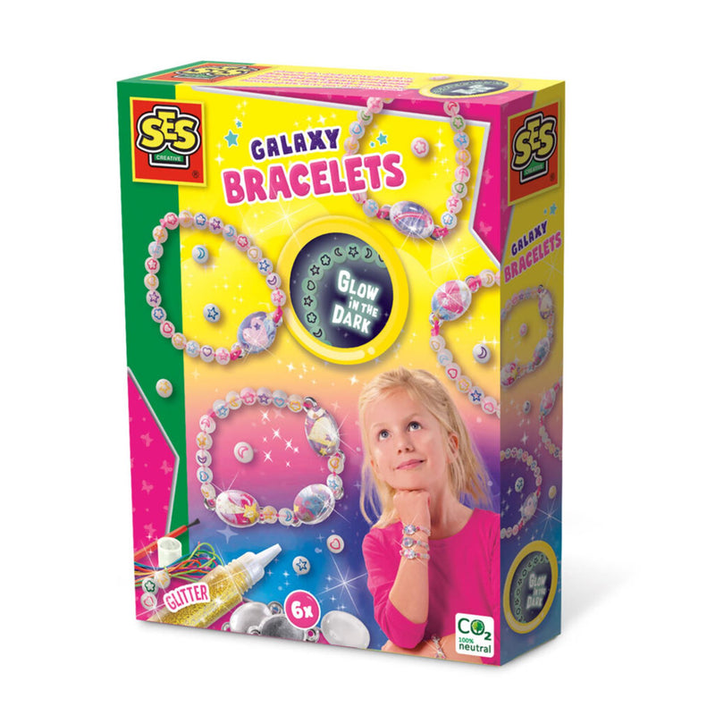 Afbeelding laden in galerijviewer, Ses glow in the dark galaxy armbanden
