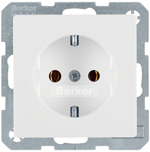 Berker q1 inbouw wandcontactdoos (wcd) ra 1-voudig polar wit