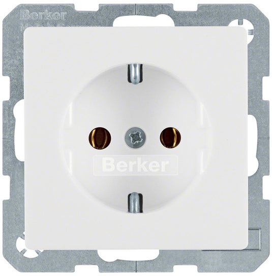 Berker q1 inbouw wandcontactdoos (wcd) ra 1-voudig polar wit