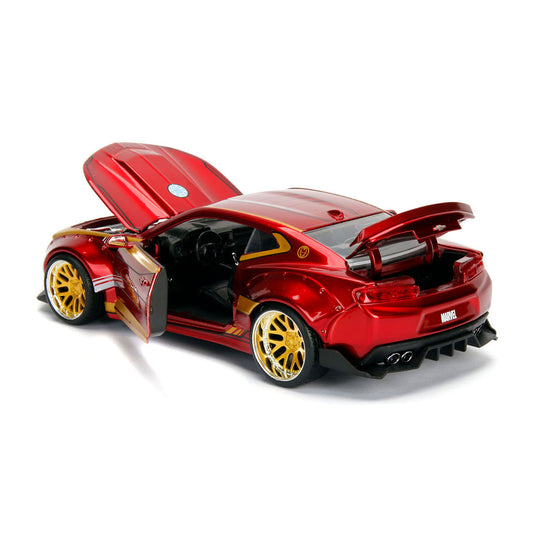 Jada toys - marvel ironman 2016 chevy camaro ss - 1:24 - die-cast - vanaf 8 jaar - speelgoedvoertuig