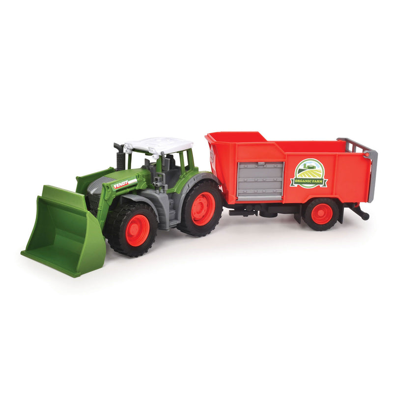 Afbeelding laden in galerijviewer, Dickie toys boerderij - tractor met trailer - 30cm - speelgoedboerderij
