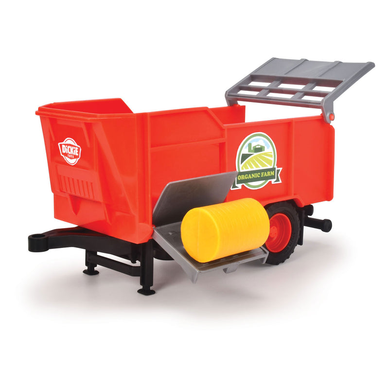 Afbeelding laden in galerijviewer, Dickie toys boerderij - tractor met trailer - 30cm - speelgoedboerderij
