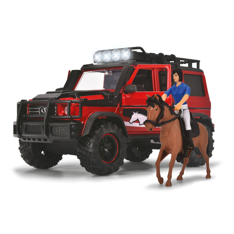 Afbeelding laden in galerijviewer, Dickie Jeep met Paardentrailer Speelset
