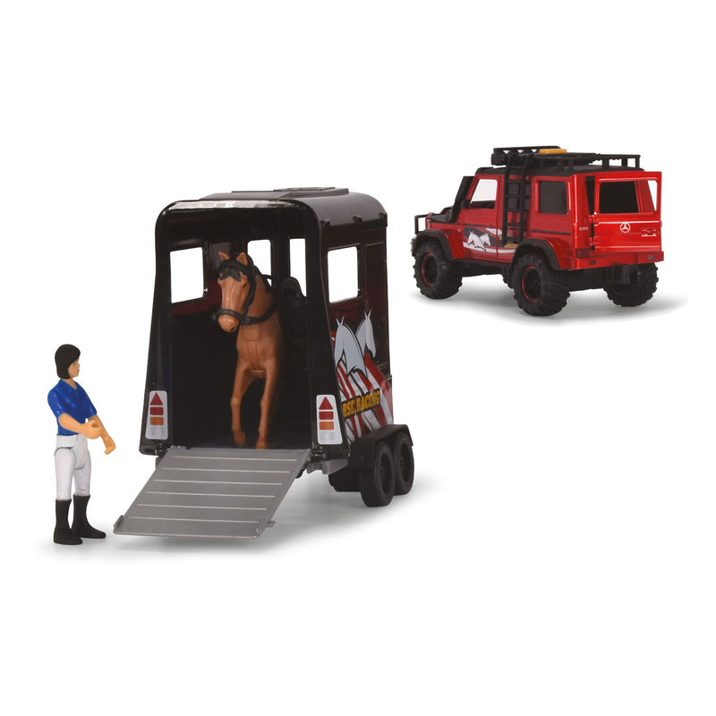 Afbeelding laden in galerijviewer, Dickie Jeep met Paardentrailer Speelset
