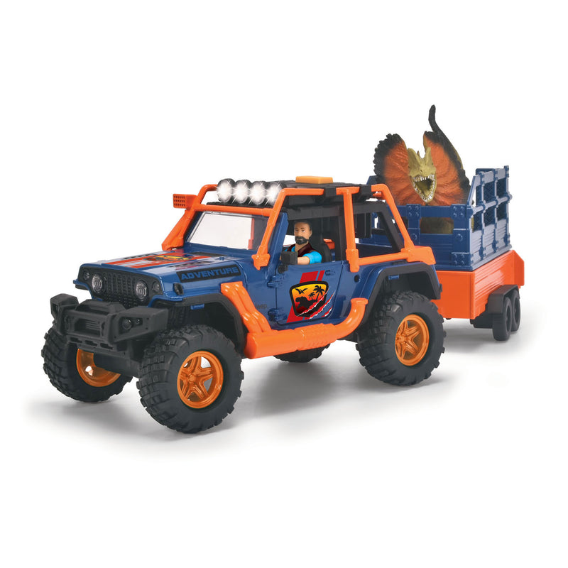 Afbeelding laden in galerijviewer, Dickie dino jeep met trailer speelset
