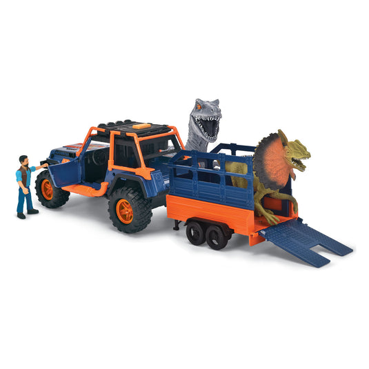 Dickie dino jeep met trailer speelset