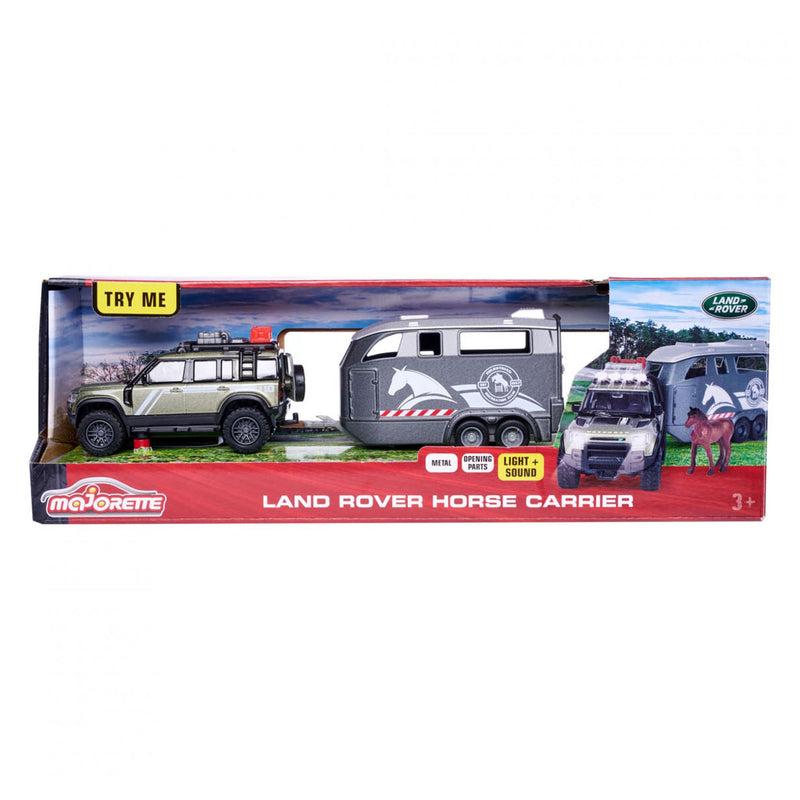 Afbeelding laden in galerijviewer, Majorette Land Rover met Paardentrailer
