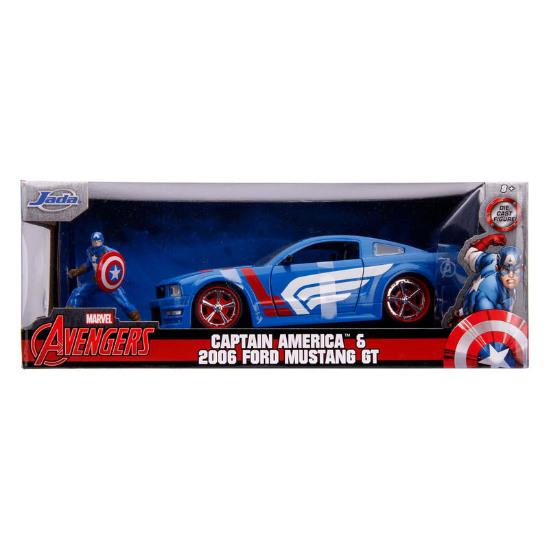 Afbeelding laden in galerijviewer, Jada Avengers Captain America met Auto 1:24
