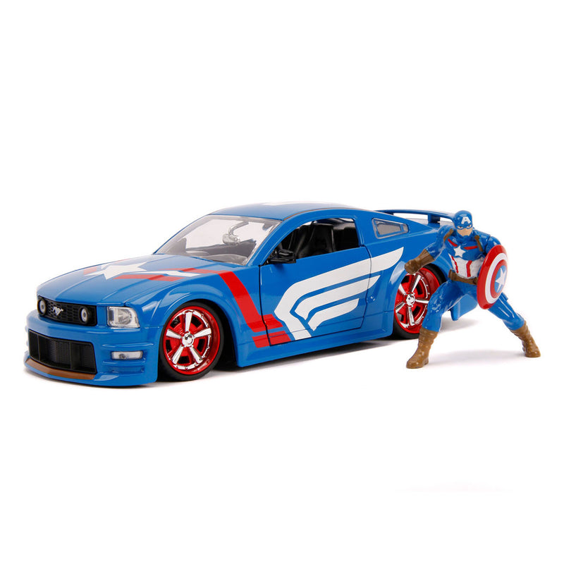 Afbeelding laden in galerijviewer, Jada Avengers Captain America met Auto 1:24
