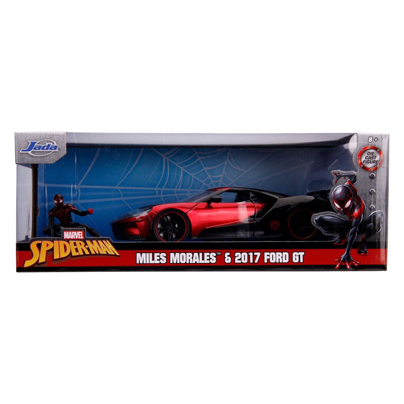 Afbeelding laden in galerijviewer, Jada Marvel Miles Morales Spiderman met 2017 Ford GT Auto 1:24
