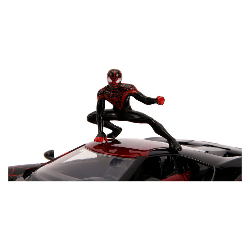 Afbeelding laden in galerijviewer, Jada Marvel Miles Morales Spiderman met 2017 Ford GT Auto 1:24

