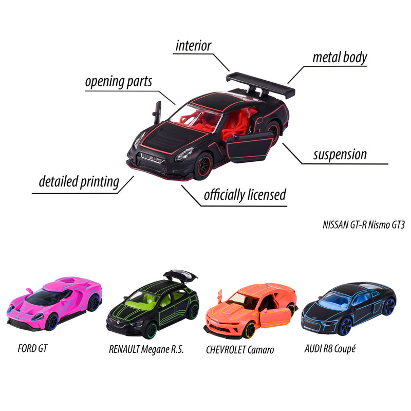 Afbeelding laden in galerijviewer, Majorette Light Racers Auto's Giftpack, 5st.
