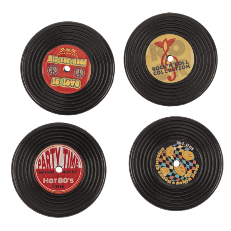 Afbeelding laden in galerijviewer, Ootb koelkastmagneten retro lp 4,2x4,2cm set van 4 stuks
