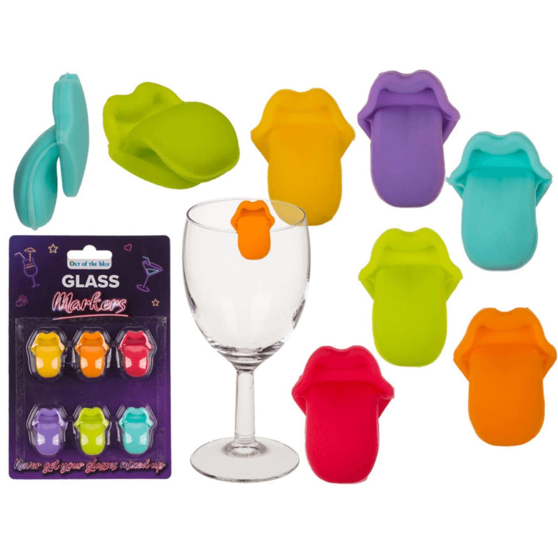 Afbeelding laden in galerijviewer, Ootb glas markers siliconen 6 stuks op kaart 1,4x1cm
