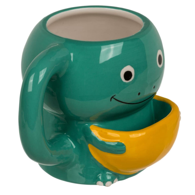 Afbeelding laden in galerijviewer, Ootb dierenmok dino met koekvakje 15x9x12cm 450ml
