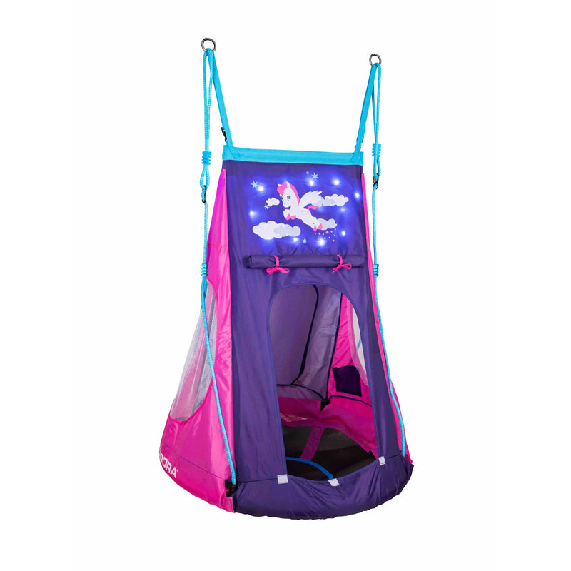 Afbeelding laden in galerijviewer, Hudora nestschommel pony met tent led

