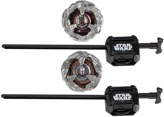 Beyblade x en star wars-collab, the mandalorian 3-60f vs. moff gideon 3-80n, multipackset, leeftijd 8+