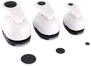 Paperfuel figuurpons - set cirkels - 8-16-25 mm - 3 stuks