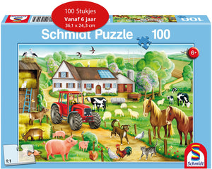 Schmidt - legpuzzel - vrolijke boerderij - 100 stukjes - kinderen - vanaf 6 jaar