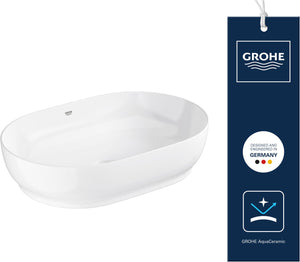 Grohe essence ovale waskom – 60 cm – zonder overloop – glanzend keramiek – aquaceramic hyperclean – wit