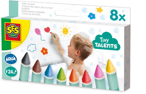 Ses creative tiny talents badkrijt voor tegels en bad - 8 kleuren - vanaf 2 jaar - badspeelgoed - schoencadeautjes sinterklaas
