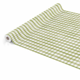 Afbeelding laden in galerijviewer, Via chasse tafelzeil pvc 140 cm gingham olive
