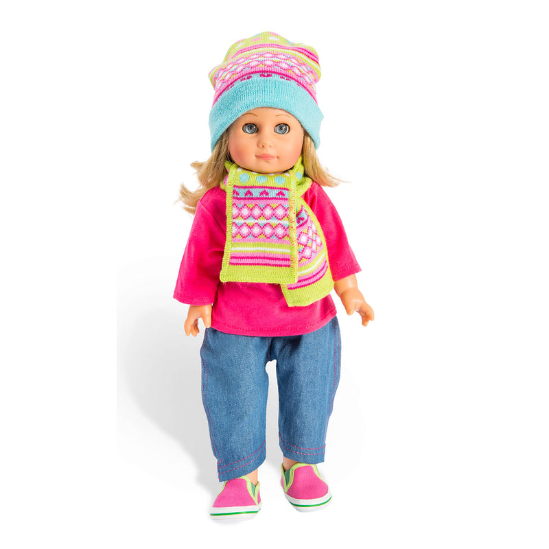 Afbeelding laden in galerijviewer, Heless Poppen Muts en Sjaal, 28-35 cm
