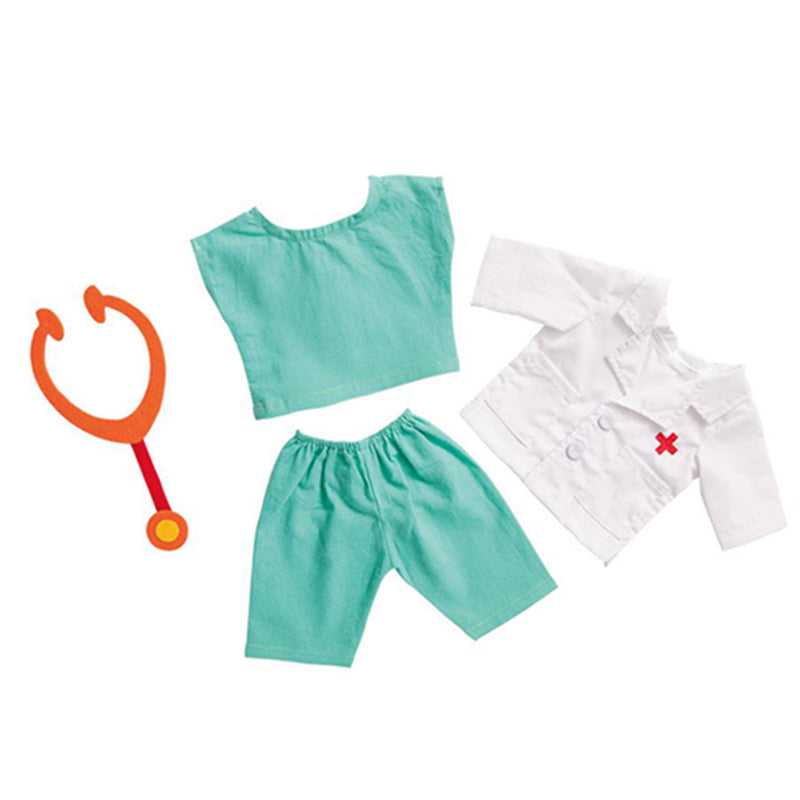 Afbeelding laden in galerijviewer, Heless poppen doktersoutfit met stethoscoop, 28-35 cm

