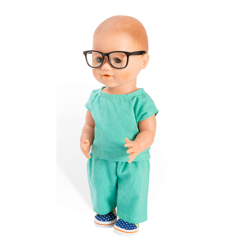 Afbeelding laden in galerijviewer, Heless poppen doktersoutfit met stethoscoop, 28-35 cm
