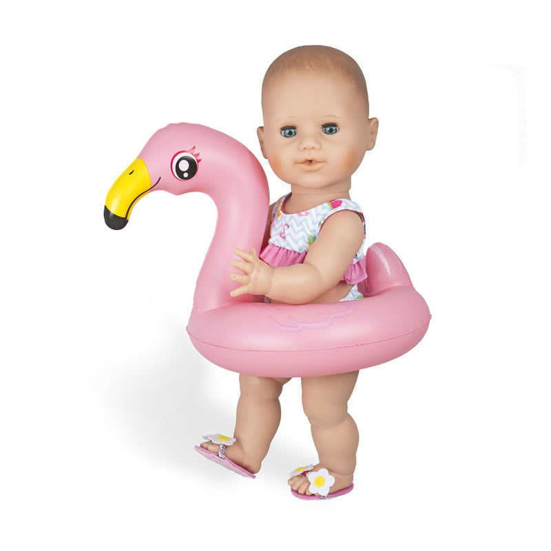 Afbeelding laden in galerijviewer, Heless poppen zwemset flamingo, 35-45 cm
