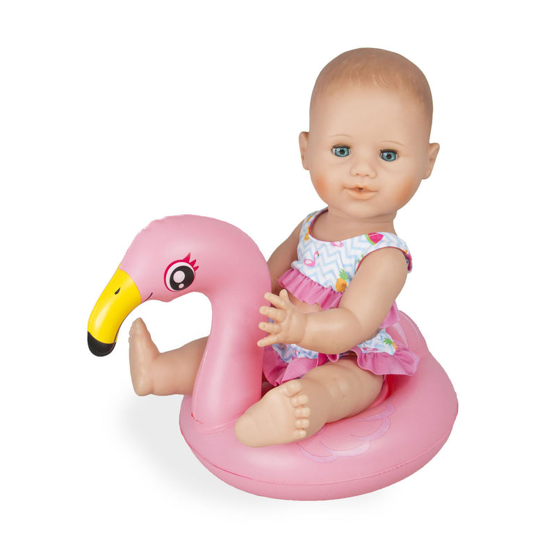 Afbeelding laden in galerijviewer, Heless poppen zwemset flamingo, 35-45 cm
