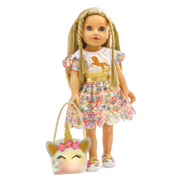 Heless poppen ballerina schoenen eenhoorn glitters 38-45cm.