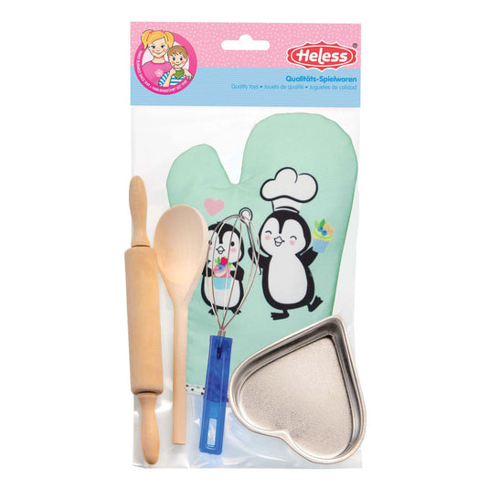Heless bakset met accessoires pinguin