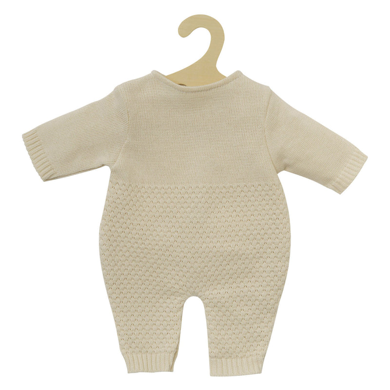 Afbeelding laden in galerijviewer, Heless poppen brei overall ecru, 35-45 cm
