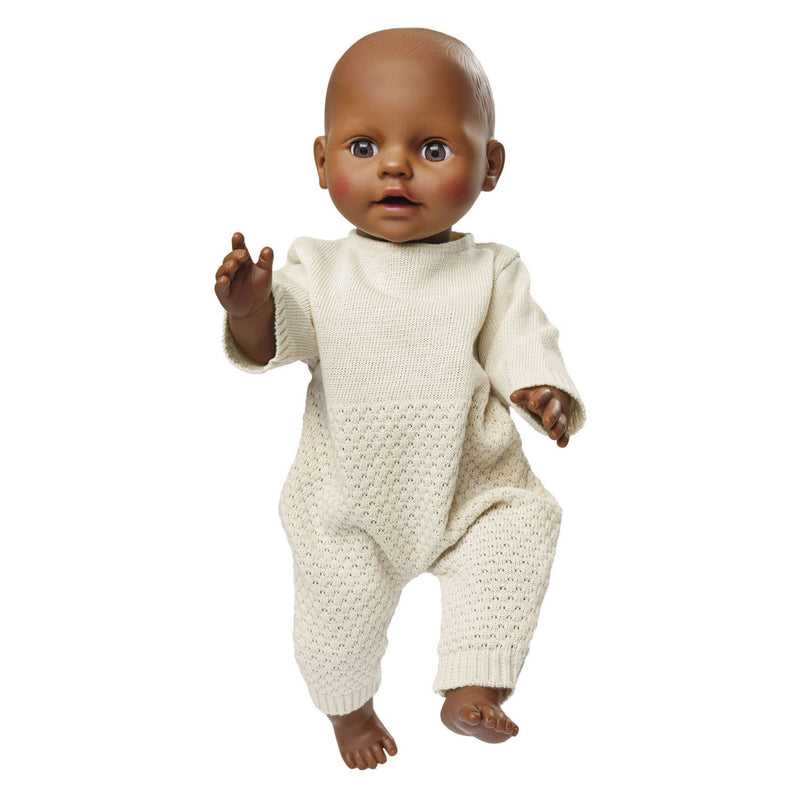 Afbeelding laden in galerijviewer, Heless poppen brei overall ecru, 35-45 cm
