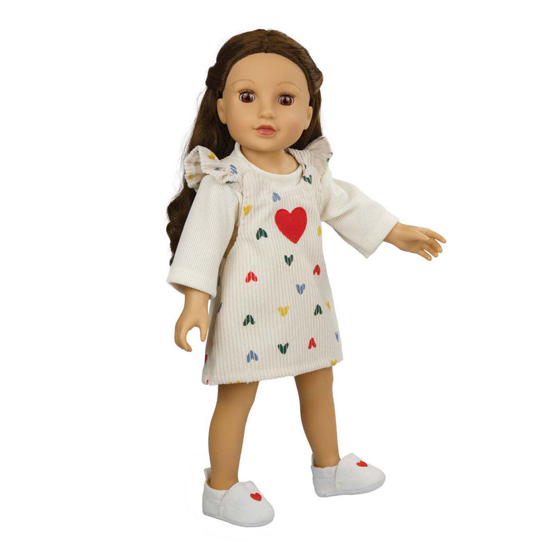 Afbeelding laden in galerijviewer, Heless poppenpantoffel met hart, 38-45 cm
