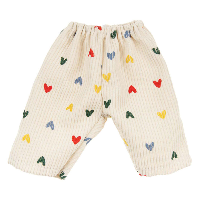 Afbeelding laden in galerijviewer, Heless poppen ribfluwelen broek hartjesconfetti, 35-45 cm
