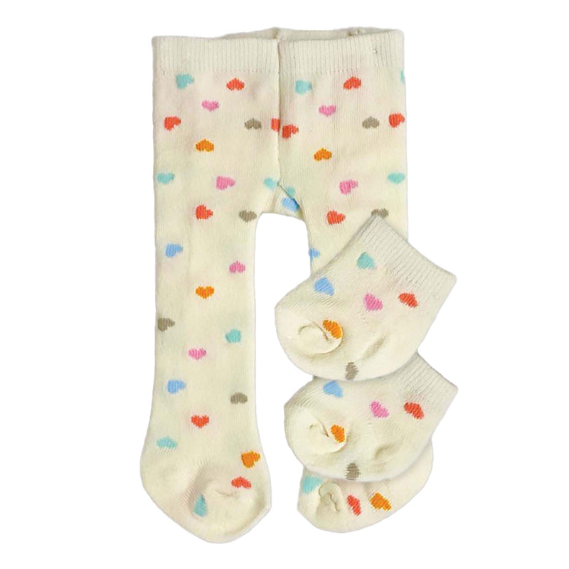 Afbeelding laden in galerijviewer, Heless poppen maillot met sokjes hartjesconfetti, 28-35 cm
