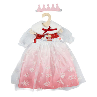 Heless poppenjurk winterprinses lumi met kroon en cape - maat 35-45 cm
