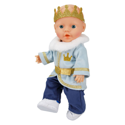 Heless poppenoutfit winterprins luka met kroon en kraag - maat 35-45 cm