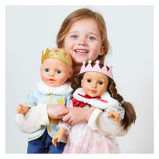 Heless poppenoutfit winterprins luka met kroon en kraag - maat 35-45 cm