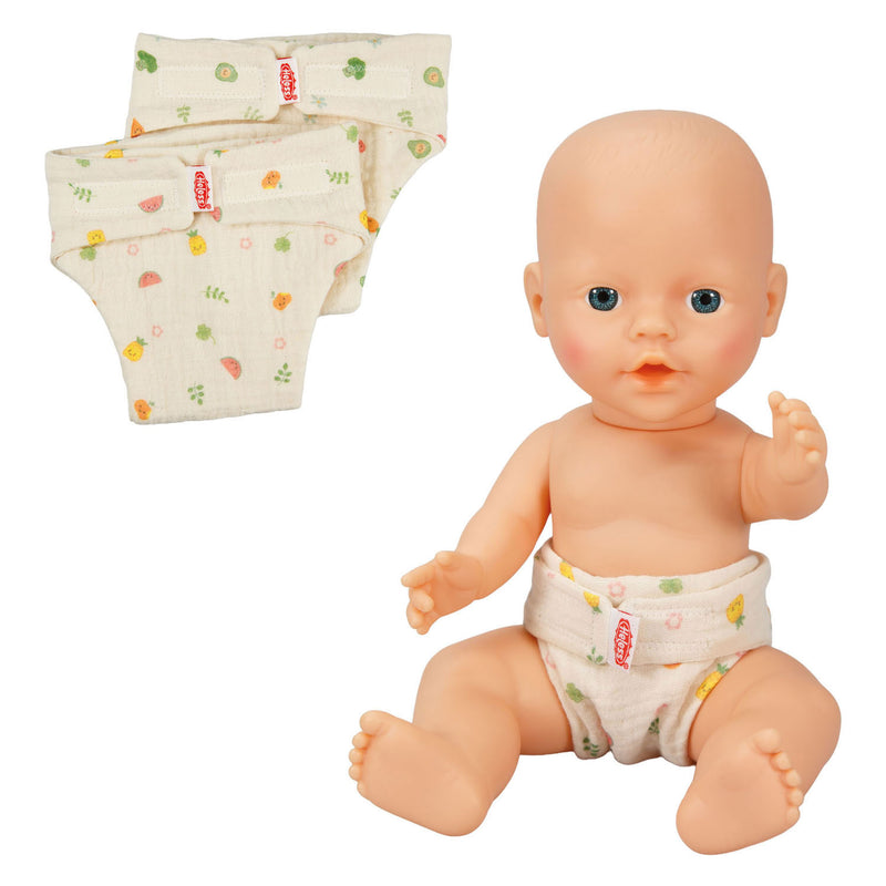 Afbeelding laden in galerijviewer, Heless poppenluiers cheeky fruits - maat 28-35 cm
