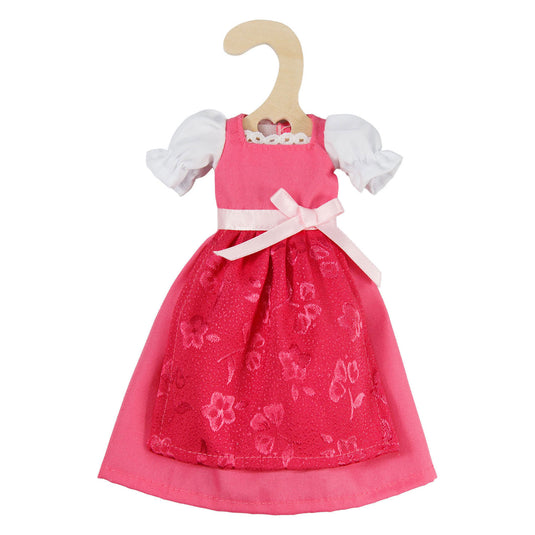 Heless traditionele dirndl-jurk voor modepoppen pinky - 29cm